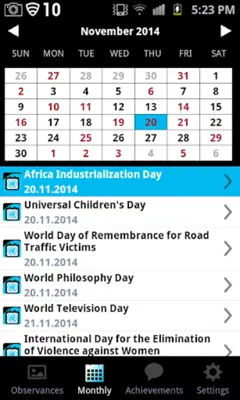 UN Calendar of Observances android App screenshot 10